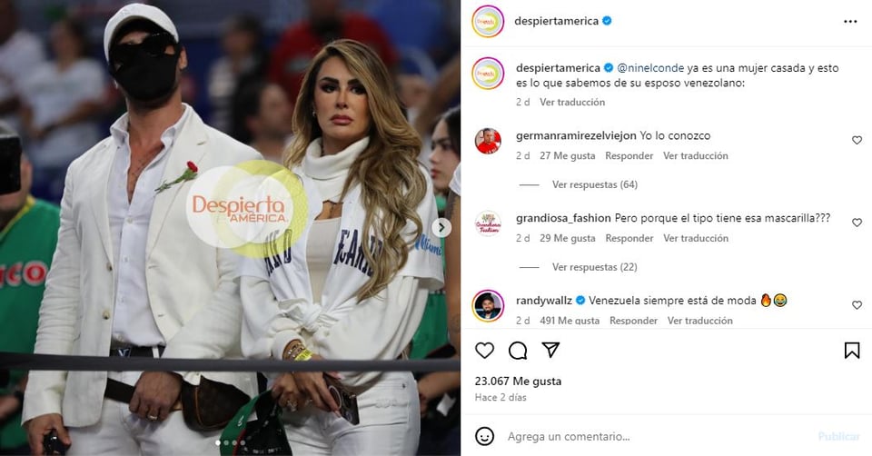 Ninel Conde, man, face mask, first time, MundoNOW