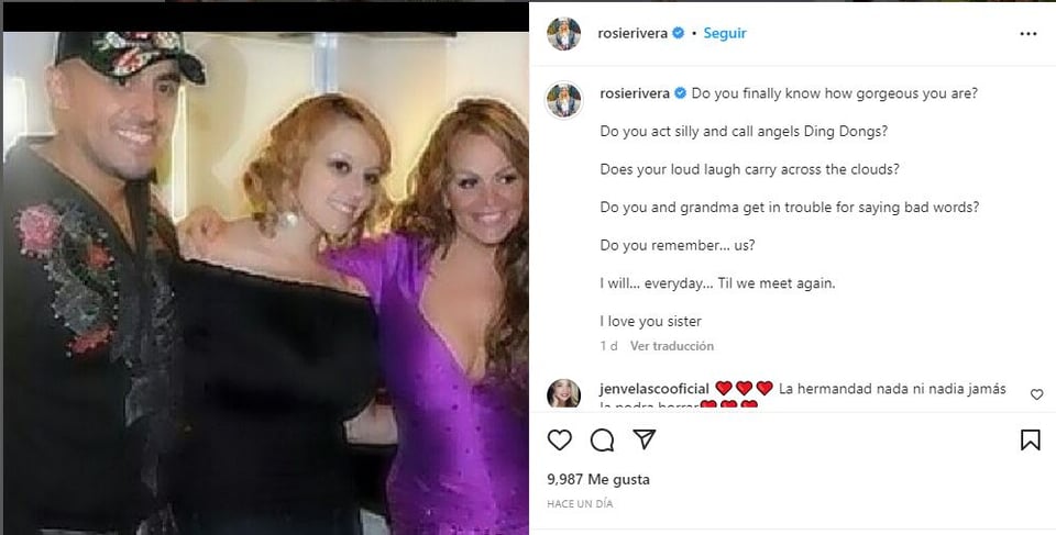 Rosie Rivera es igualita a su hermana Jenni Rivera.