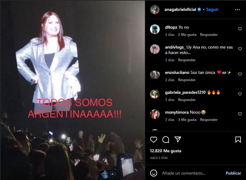 Seguidores de Ana Gabriel niegan ser argentinos como ella asegura.