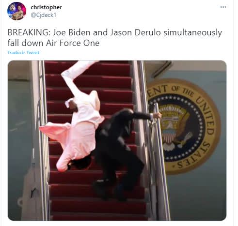 biden fall memes