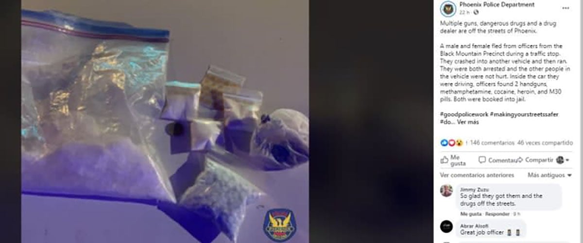 Traffic stop ends with discovery of drugs, weapons and an arrest in Phoenix