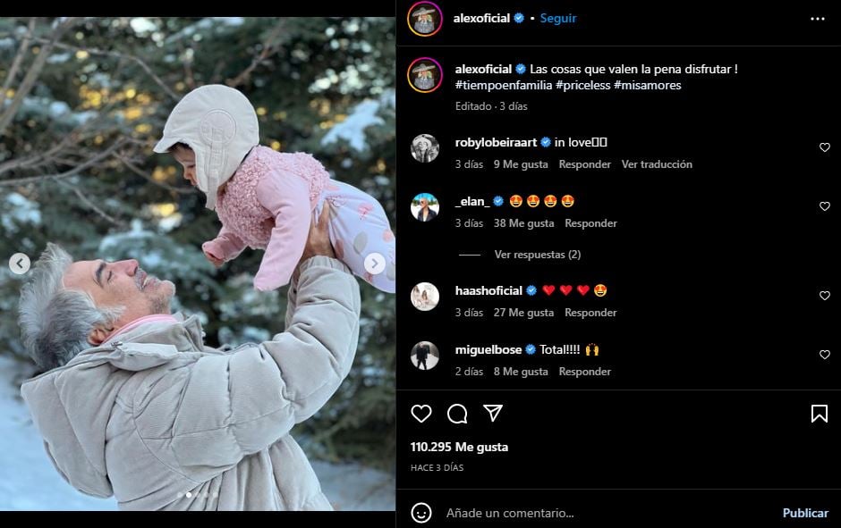 Alejandro boasts his role as a grandfather in the networks