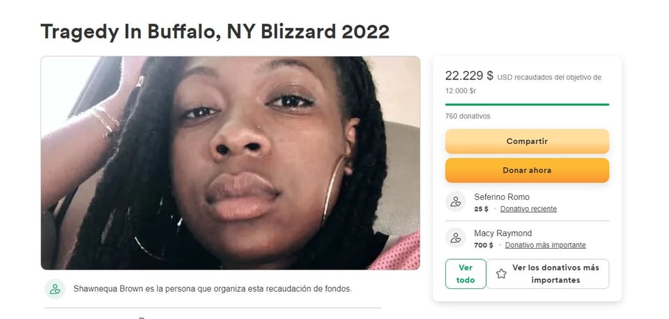 Woman freezes to death and her family asks for support to say goodbye to her