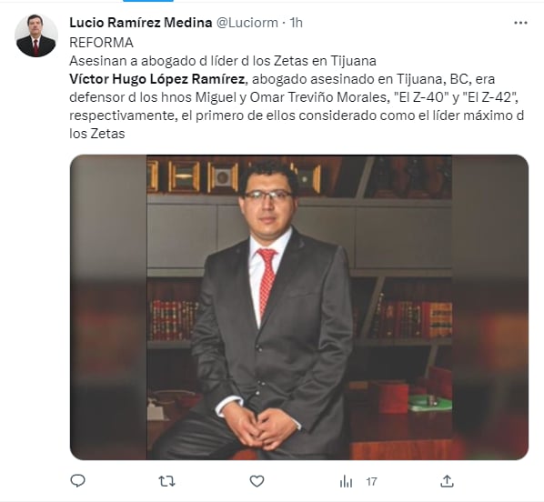 ASESINAN AL ABOGADO DE 'CABO 20'