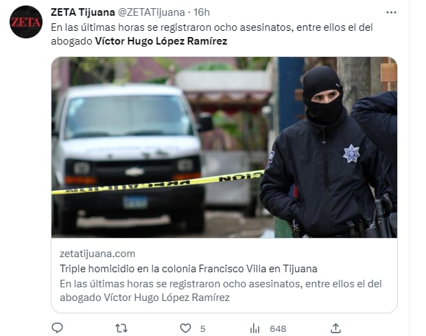 Muere abogado narco Tijuana: ¿Qué ocurrió con los sospechosos?