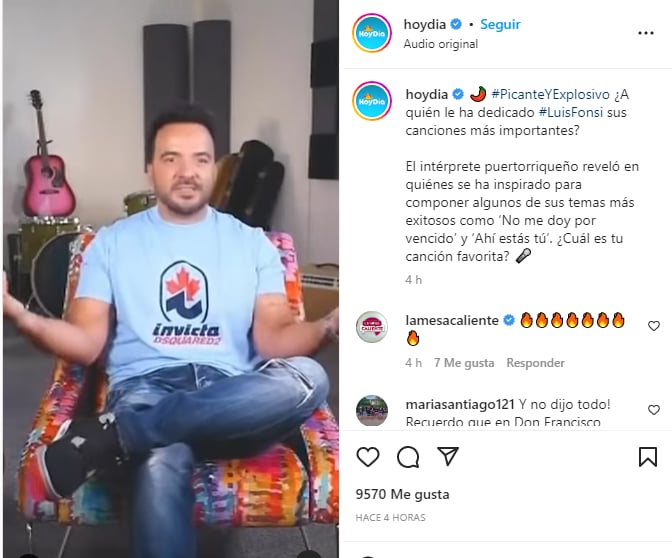 The presenter says the unthinkable about Luis Fonsi