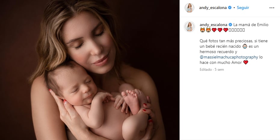 Andrea Escalona presume: "La mamá de Emilio"