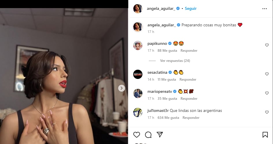 Ángela Aguilar: "Preparando cosas muy bonitas"