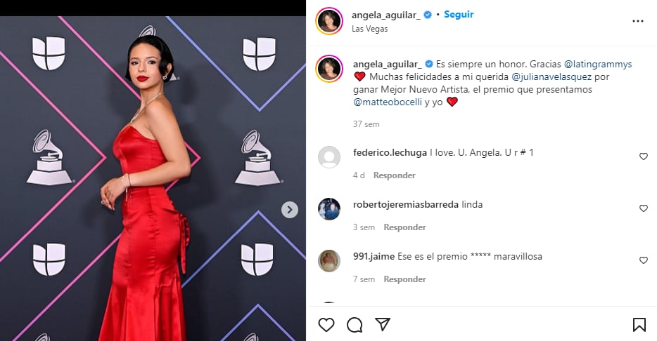 Her followers did not hesitate to fill her with compliments