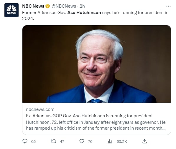 Uno de los pocos republicanos que han dicho públicamente que Trump debe abandonar sus aspiraciones presidenciales