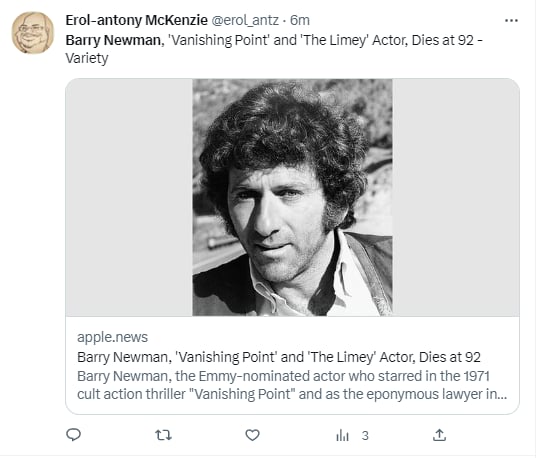 Vanishing Point y Petrocelli fueron sus memorables proyectos actorales