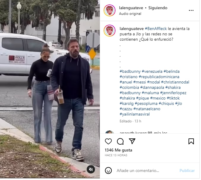 Captan a Ben Affleck ‘furioso’ azotando la puerta de su coche a Jennifer López