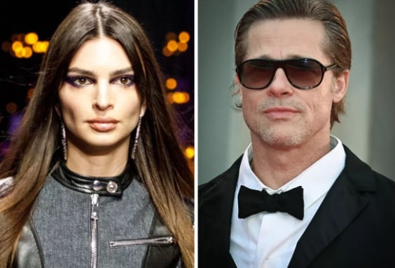 Brad Pitt y Emily Ratajkowski levantan rumores de romance