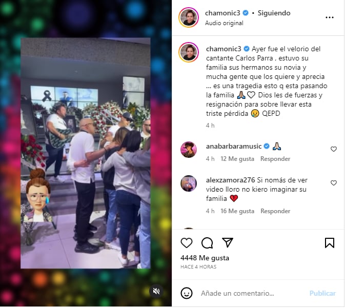 La familia de Carlos se mostró reunida junto al féretro