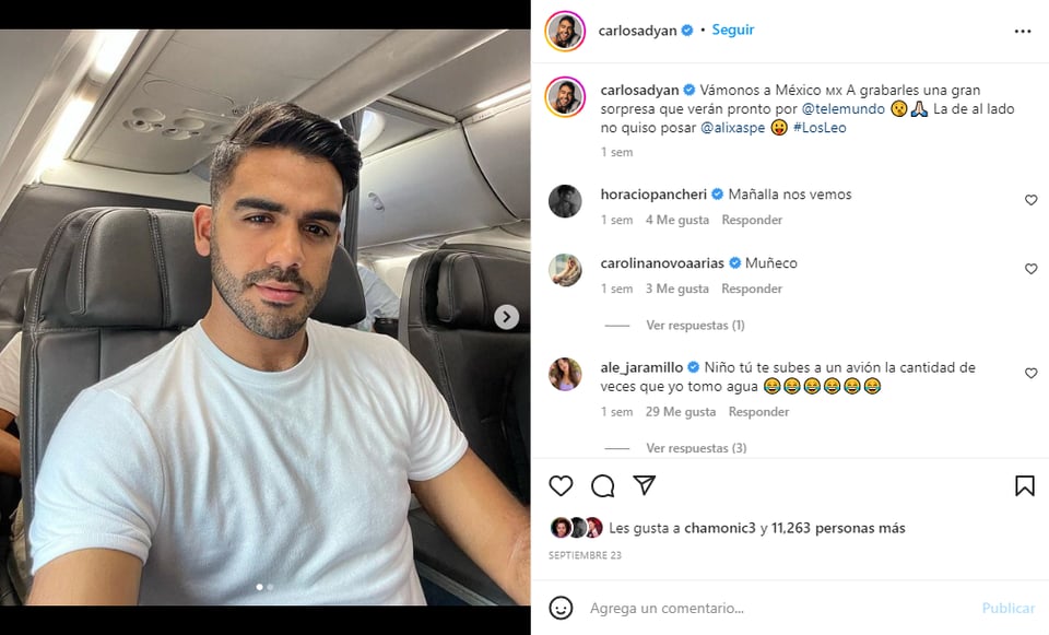 Carlos Adyan le manda indirecta a su ex pareja y Myrka Dellanos lo apoya