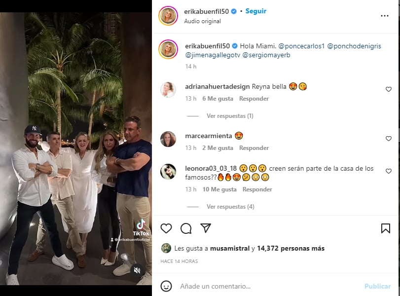 Cenaron juntos en Miami
