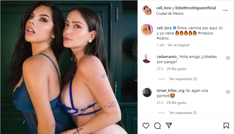 She was recently seen in lingerie with Celia Lora