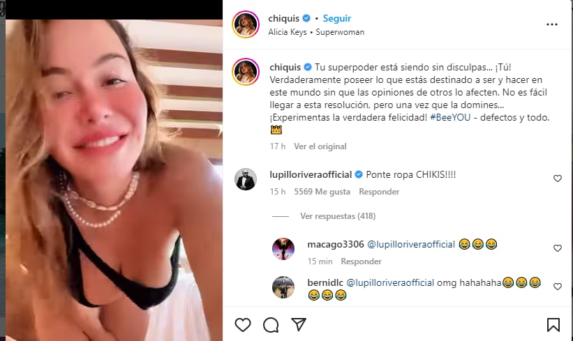 Chiquis Rivera walks around in 'flirty' lingerie