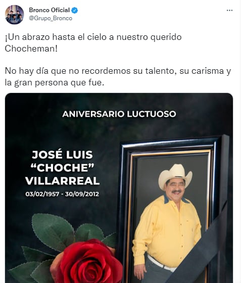 "¡Un abrazo hasta el cielo a nuestro querido Choche!"