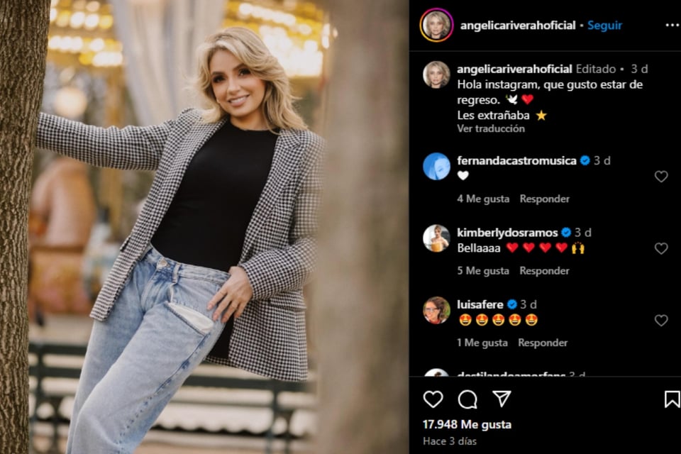Angélica Rivera, Instagram, Actriz, Famosa, MundoNOW