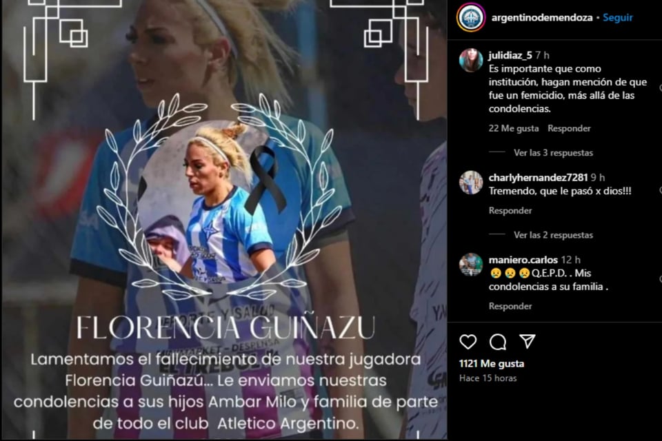 feminicide, Argentina, Florencia Guiñazú, footballer, murder