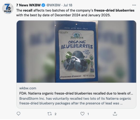 recall blueberries