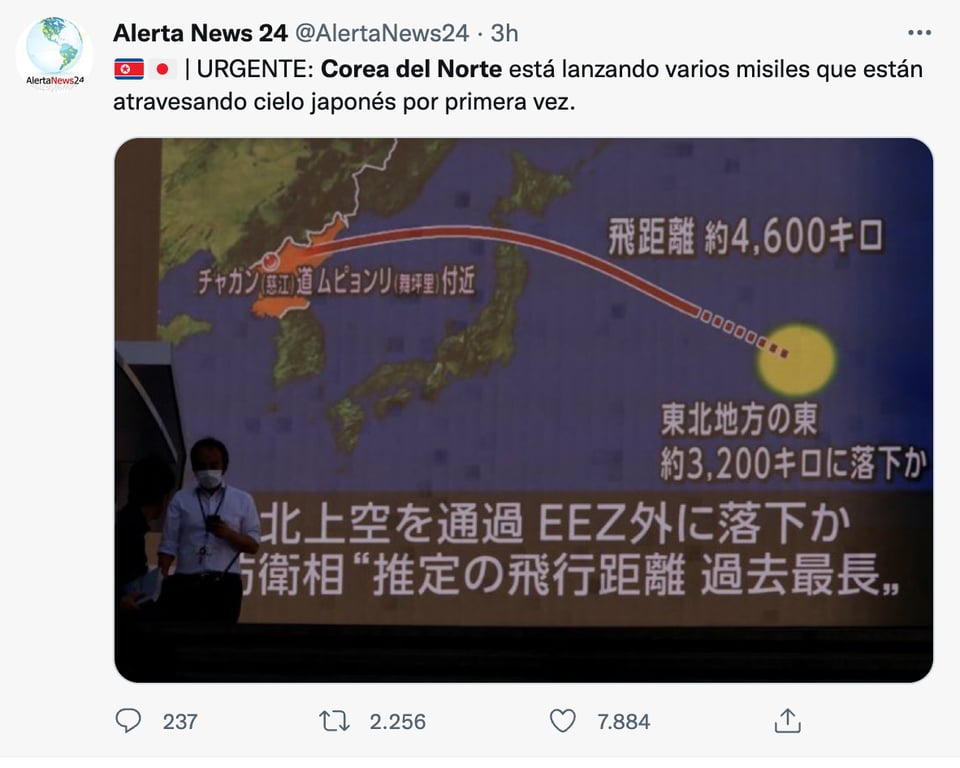 Con 22 minutos de diferencia