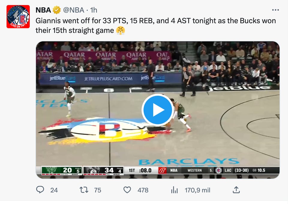Bucks vs Nets: Ganan los de Milwaukee