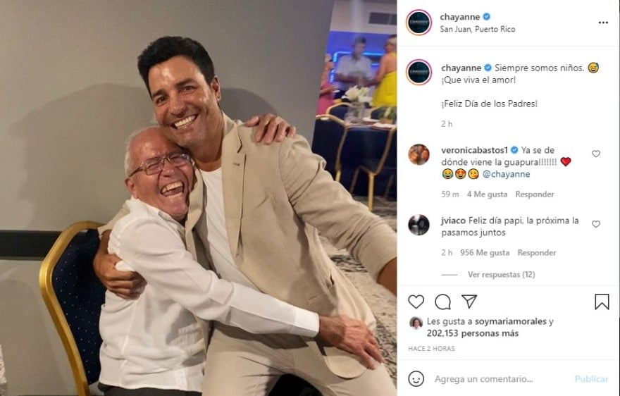 Chayanne daddy, present it on Instagram