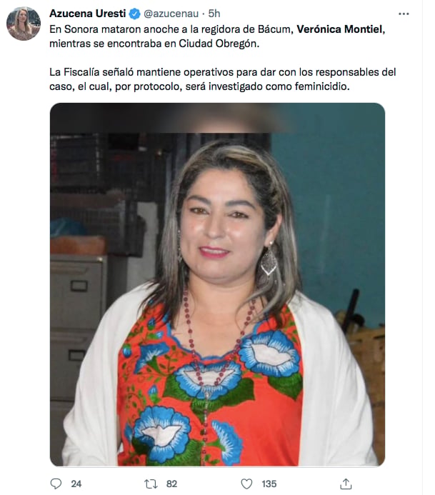 Regidora del PT balazos