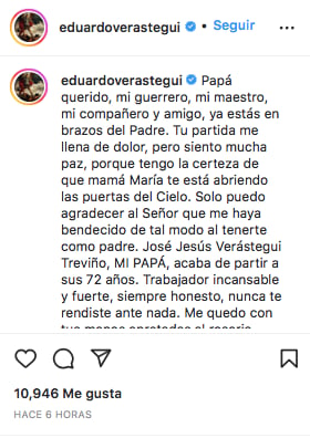 Mensaje de Eduardo Verástegui