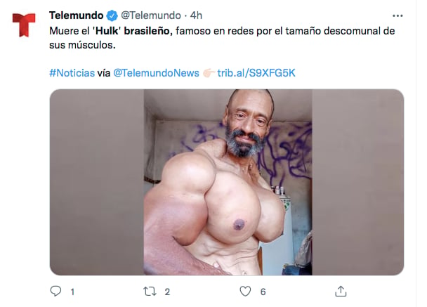 The Hulk died at the age of 55