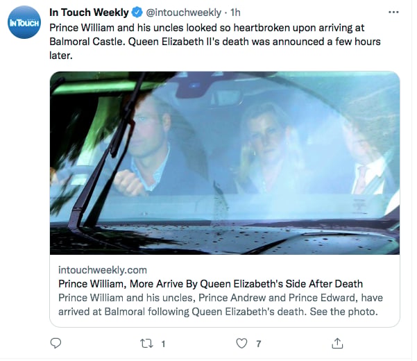 William yendo a muerte Reina Isabel II