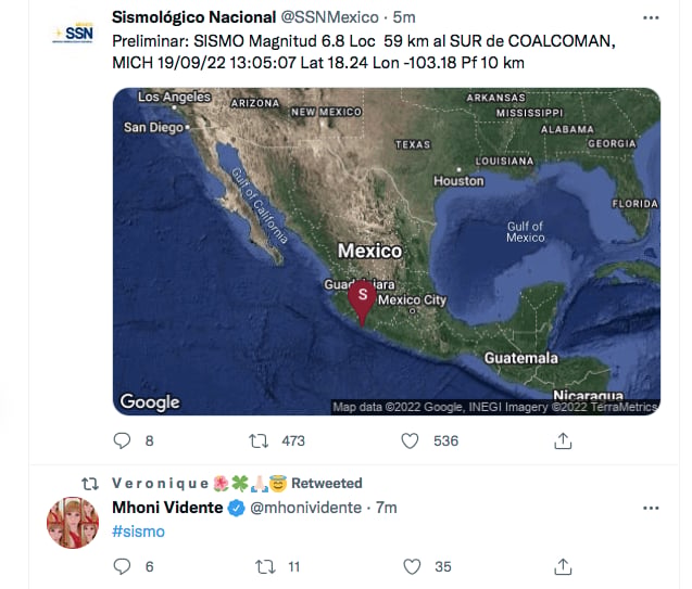 Sismo México