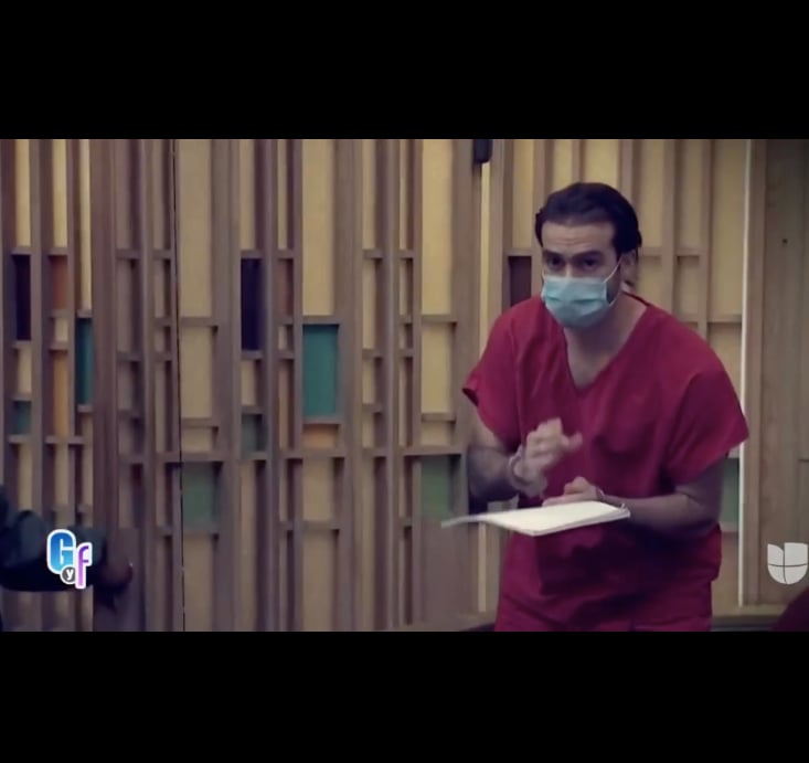 Pablo Lyle en uniforme de reo