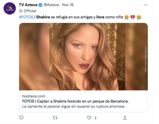 Shakira llora con sus amigas
