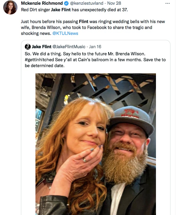 Jake Flint and his wife