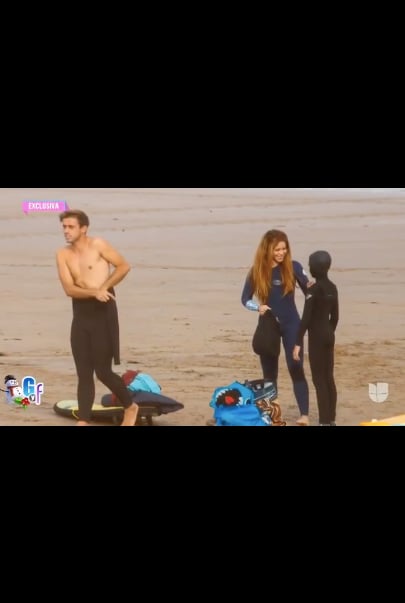 Shakira with her surfer
