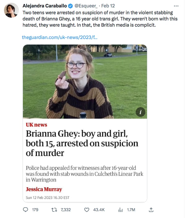 Brianna Ghey asesinada