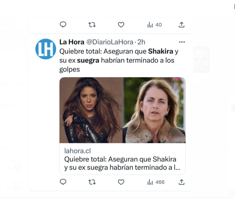 Shakira a los golpes