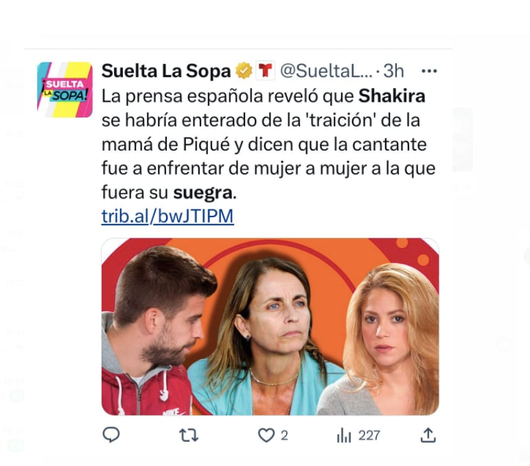 Shakira estalló