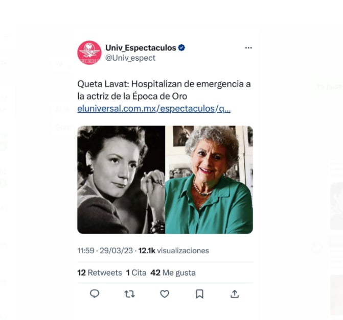 Legendaria actriz