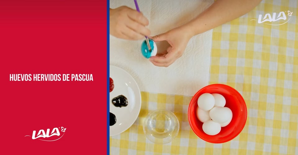 Prepara recetas de pascua con LALA®:Huevos hervidos de pascua