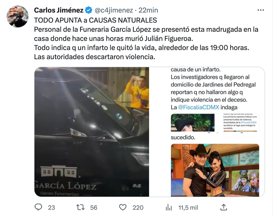 ¿De qué murió Julián Figueroa?