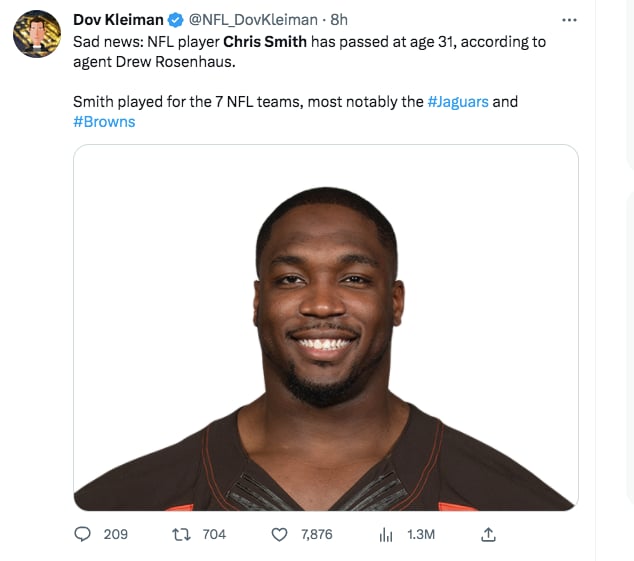 Mandan condolencias en la NFL