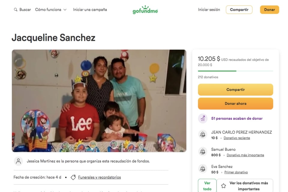 funeral, recaudación, crimen, latinos, tragedia