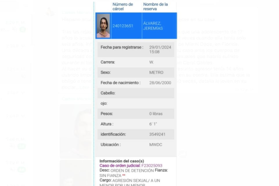 Jeremías Álvarez, hispano, abuso, violación, EEUU /