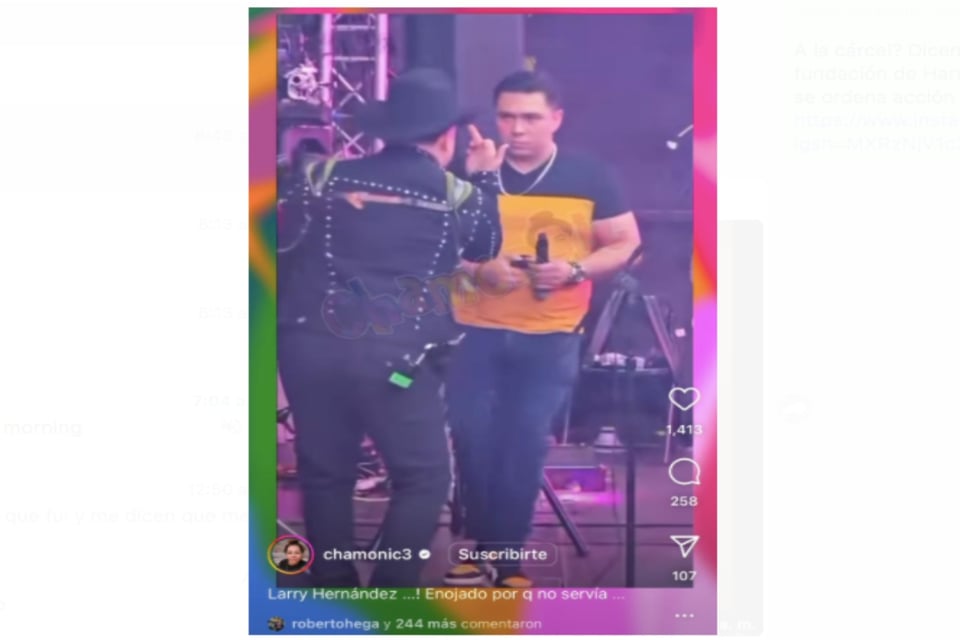 Larry Hernández, grosería, cantante, micrófono