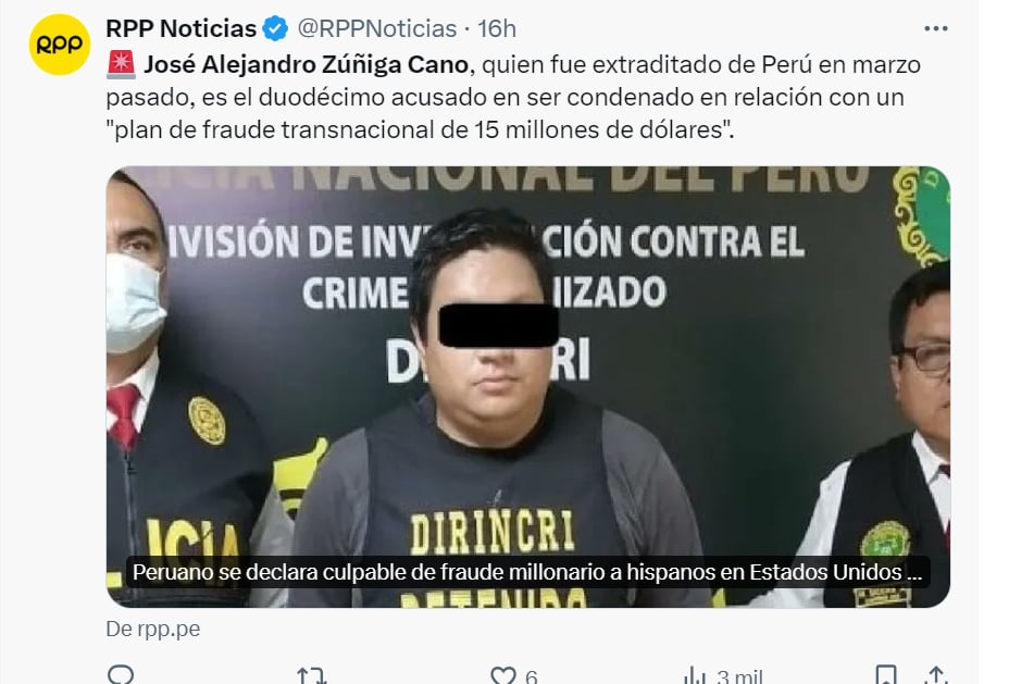 peruano, extorsión, estafa, eeuu, miami