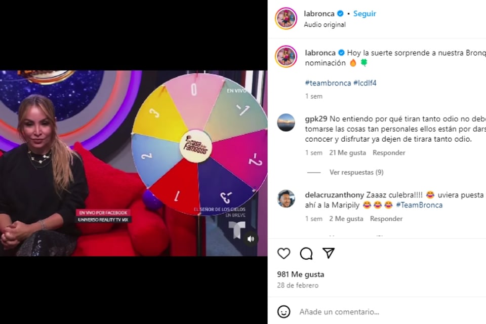 Controversia, Celebridades, Televisión, Reality, Parejas de La Bronca